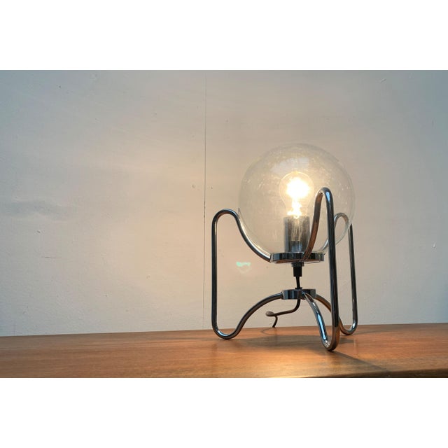 Mid-Century Space Age Tripod Globe Table Lamp, 1960s For Sale - Image 17 of 18