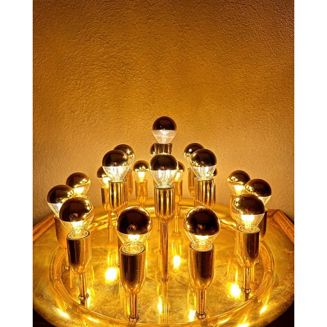 Gold Vintage Sputnik Flush Mount For Sale - Image 8 of 12