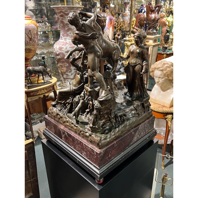 Antique Italian Grand Tour Bronze Sculpture of the Farnese Bull /Nelli Foundry For Sale - Image 12 of 17