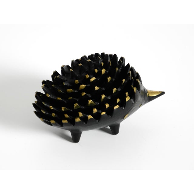 Mid-Century Brass Hedgehog Ashtray by Walter Bosse for Herta Baller, 1950s, Set of 5 For Sale - Image 4 of 16
