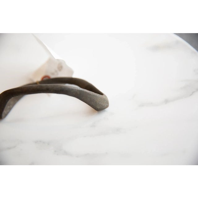 Vintage African Bronze Curved Artifact For Sale In New York - Image 6 of 8