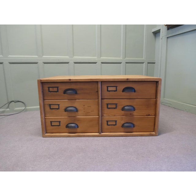 Pine Filing Cabinet with Drawers, 19th Century For Sale - Image 3 of 9