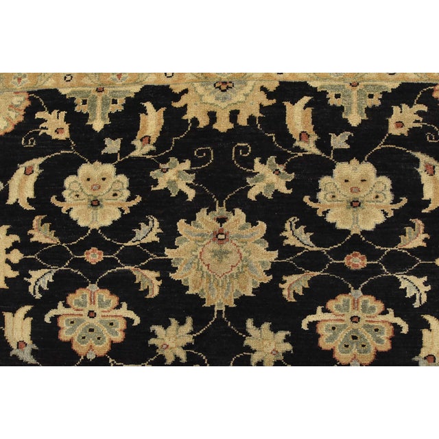 Black Ziegler Rug 5’1” X 6’4” Black Wool Traditional Hand-Knotted Oriental Carpet For Sale - Image 8 of 12