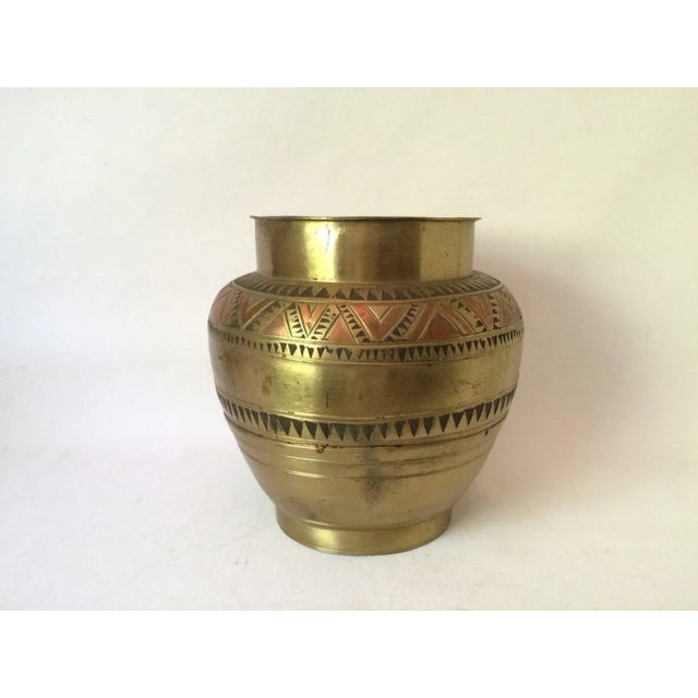 Vintage Mid Century Brass Primitive Decorative Bowl For Sale In Miami - Image 6 of 6