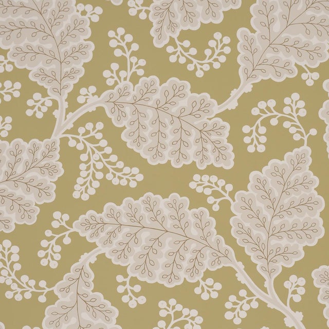 2020s Sample - Schumacher Estelle Wallcovering In Sage For Sale - Image 5 of 5