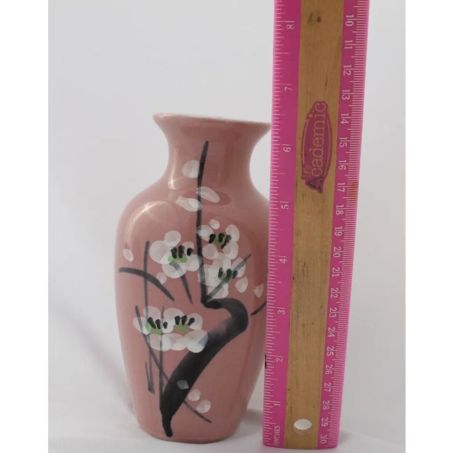 Vintage Pink Pottery Vase For Sale - Image 4 of 5
