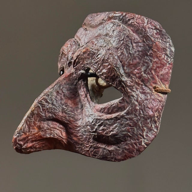 Modern Vintage French Modernist Papier-Mâché Commedia Mask by Jean-Pierre Maury For Sale - Image 3 of 8