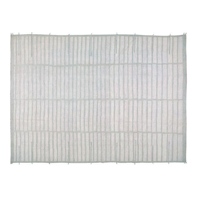 1990s Moroccan Hand Knotted Beni Ourain Rug With Soft Texture,10'4"X14'5" For Sale