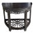 Antique Chinese Black Ebony Demilune Console Table For Sale