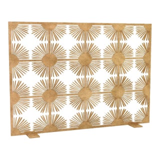 Brilliant Gold Halo Fireplace Screen For Sale