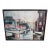 Impressionist Street Scene in Wood Frame For Sale