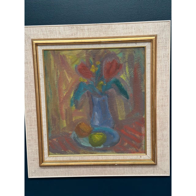 Mid-Century Modern Hjalmar Eldh, Floral Still Life, 1920s, Oil on Panel, Framed For Sale - Image 3 of 12