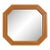 Vintage Octagonal Bamboo Wall Mirror For Sale