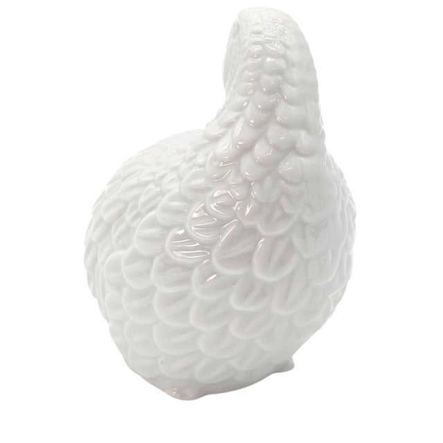 Set of Three Mid-Century Japanese White Porcelain Quail Figurines For Sale - Image 4 of 17
