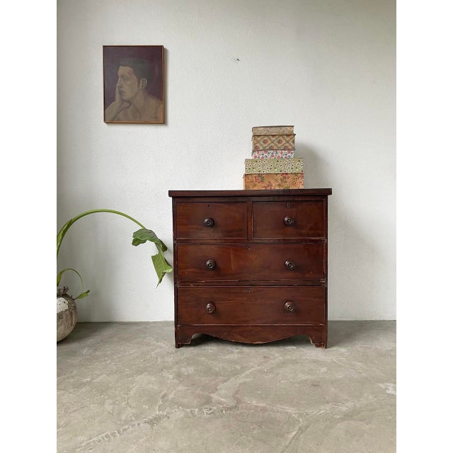 Wood 19th Century English Chest of Drawers, 1890s For Sale - Image 7 of 18