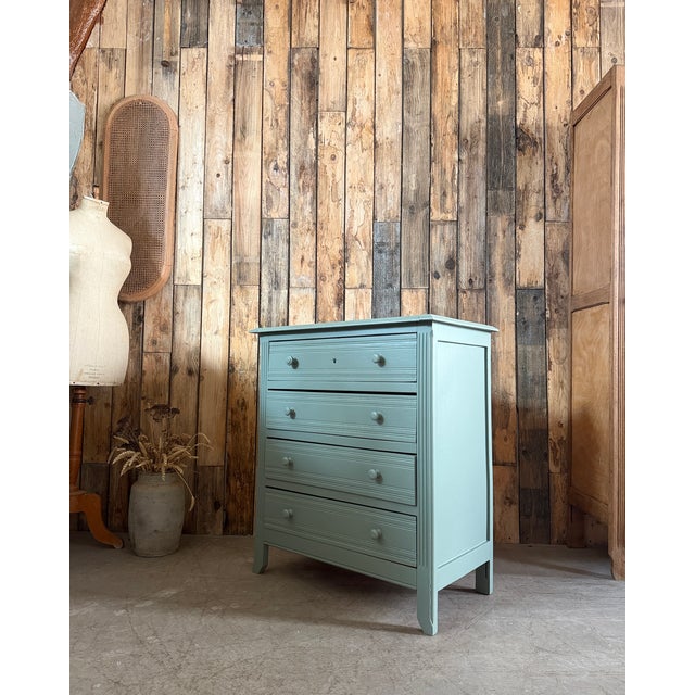 Wood Art Deco Style Green Chest of Drawers, 1950s For Sale - Image 7 of 15