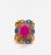 Bochic “Capri” Vintage Diamond, Ruby, Peridot & Citrine Ring - 18K Gold & Silver For Sale - Image 16 of 16