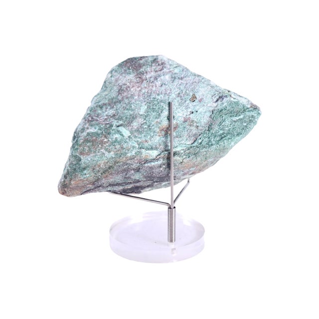 Contemporary Natural Aqua Fuschite Crystal 5” Stone For Sale - Image 3 of 4