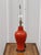 Vintage Mid Century Orange Pottery Table Lamp For Sale - Image 4 of 8