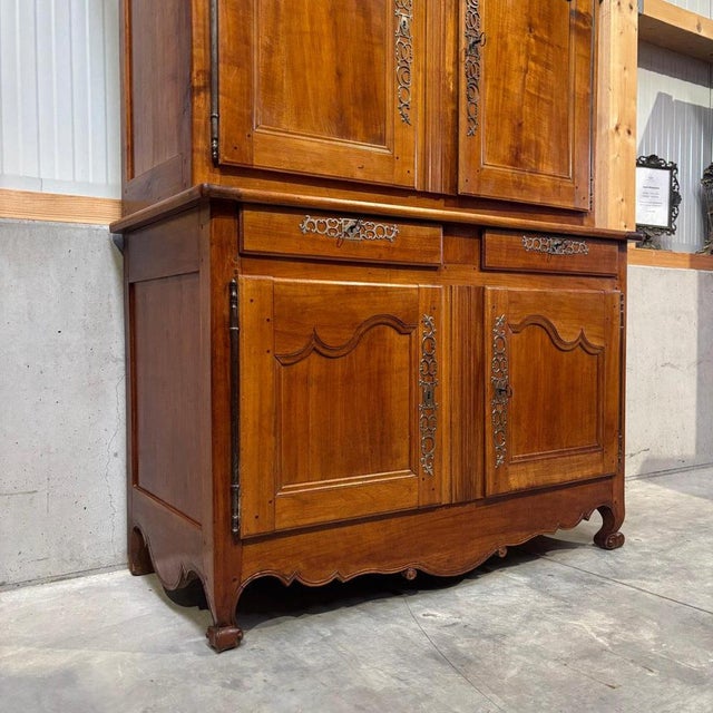 Brown Antique Cabinet in Cherrywood, 1750s For Sale - Image 8 of 18