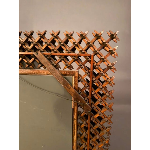 American Early 20th Century Folk/Tramp Art Mirror Frame, Circa 1920s For Sale - Image 10 of 10