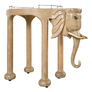 Marge Carson Hollywood Regency Elephant Bar Cart