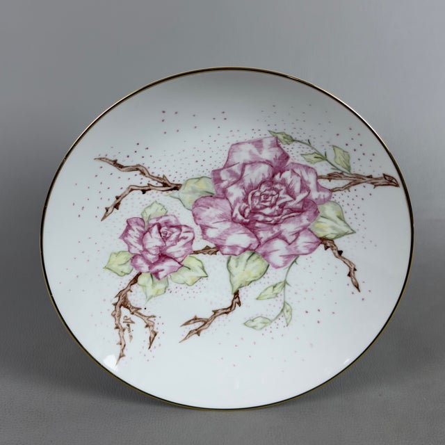 Gold Porcelain Vase and Plate from Heinrich, 1989, Set of 2 For Sale - Image 8 of 15