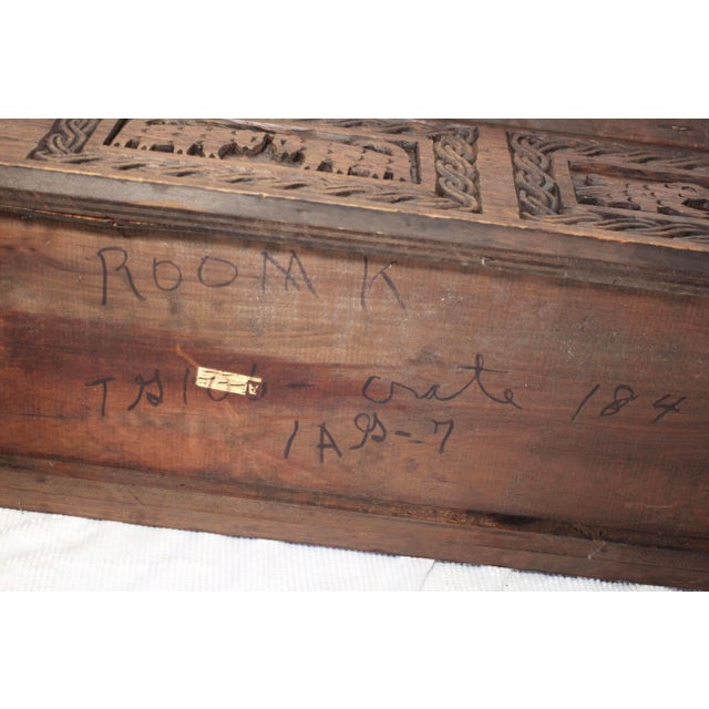 1960s Mid-Century Mexican Storage Bench or Trunk With Carved Animals For Sale - Image 13 of 18