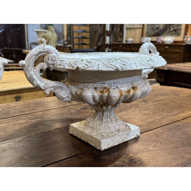 19th Century Cast Iron Medici Vases, Set of 2 For Sale - Image 5 of 15