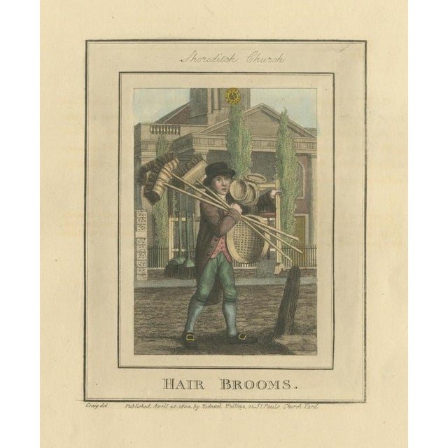 Paper Hair Brooms, Shoreditch Church, Cries of London, 1804 For Sale - Image 7 of 7