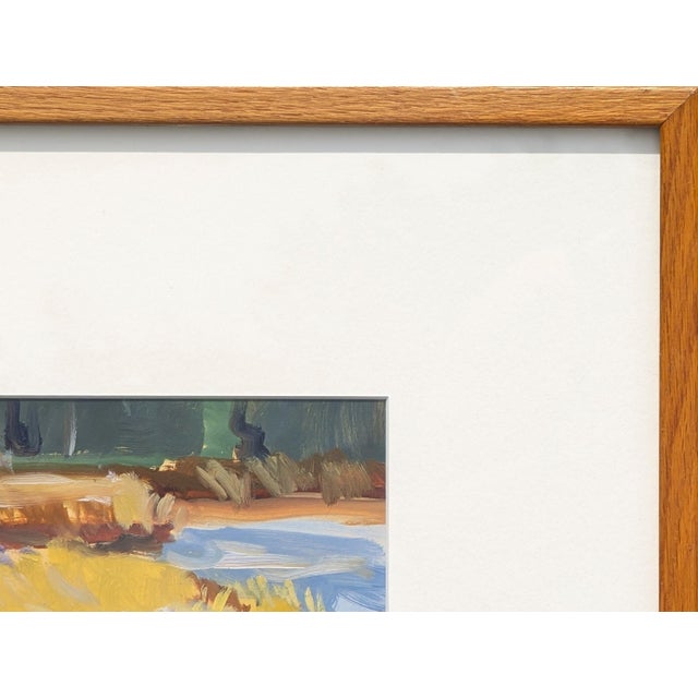 Yellow Philip Koch "Marsh Grass" Contemporary Colorful Wetlands Landscape Oil Painting, 20th Century For Sale - Image 8 of 12