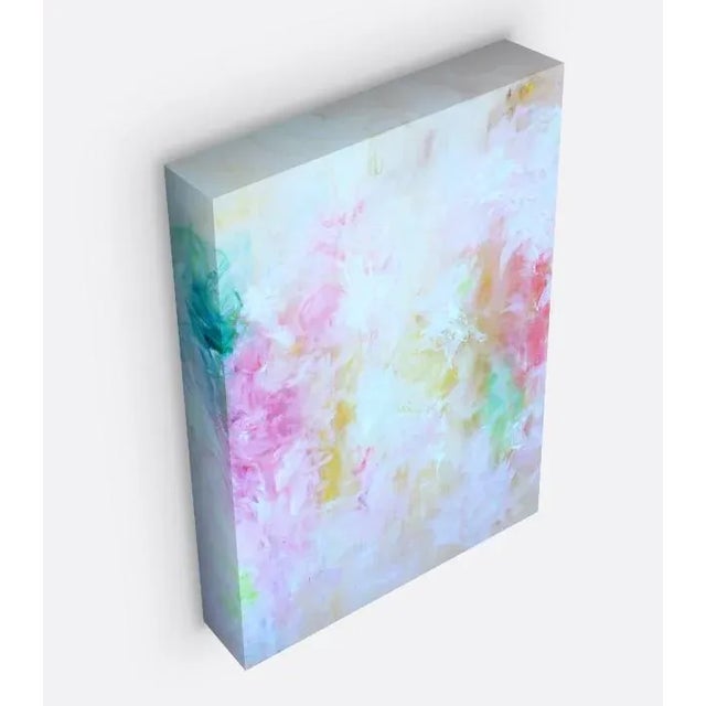 HAPPY DANCE is an original abstract art painting as a canvas PRINT. This pretty and colorful small artwork was inspired by...