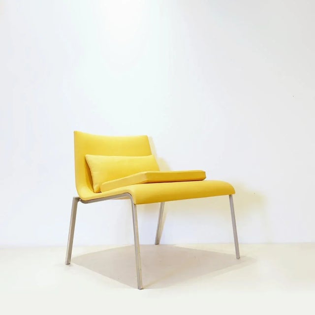 Yellow Leather Lounge Chair from Ligne Roset, 1960s For Sale - Image 14 of 14