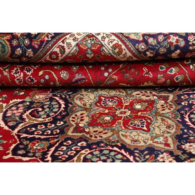 Middle Eastern Hand-Knotted Tabriz Rug For Sale - Image 10 of 11
