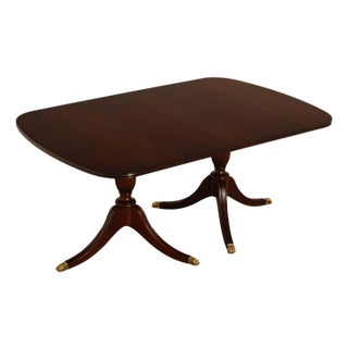 Henkel Harris Double Pedestal Mahogany Dining Table For Sale