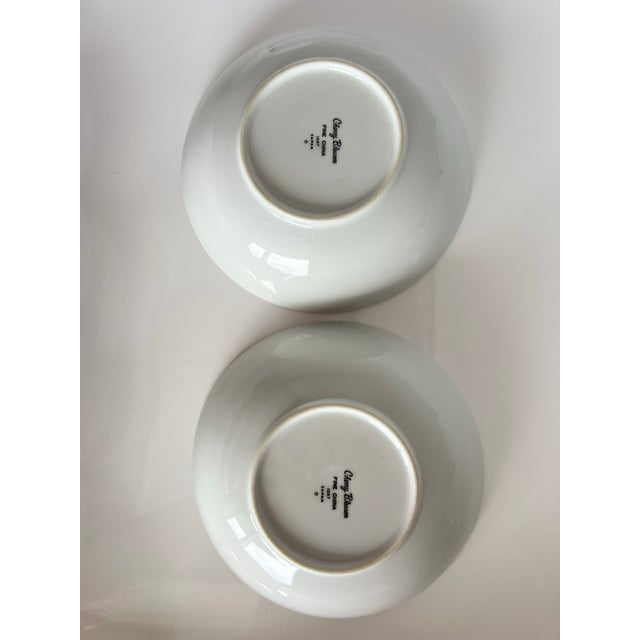 Vintage Pair of Coupe Cereal Bowls Cherry Blossom Is Fine China 1067, Made in Japan Sakura Pink Gray For Sale - Image 4 of 5