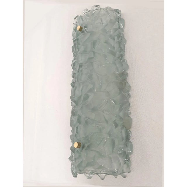 1980s Blue-Green Murano Glass Mid Century Sconces, a Pair 1980s For Sale - Image 5 of 12