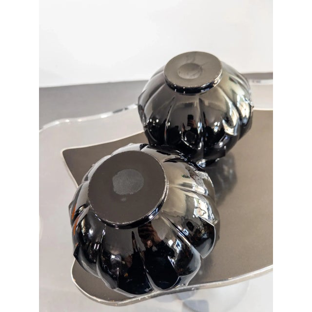 1920s Art Deco Black Glass Vase by Edvin Ollers for Elme Glasbruk, Sweden, 1920s-1930s For Sale - Image 5 of 8