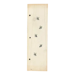 1940s Necktie Design Insect Watercolor