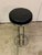 Italian mid-century modern chrome bar stool that are upholstered in leather. These stool are bar height. The chrome is...