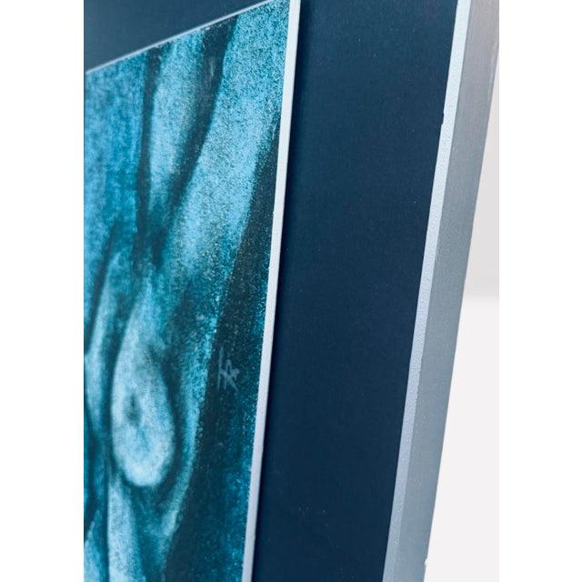 1960s Mid-Century Modern, C. 1960s, Blue Nude Figure Panels — Diptych - a Pair For Sale - Image 4 of 11