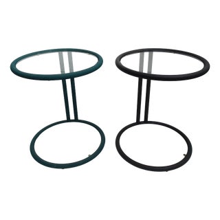 Vintage Metal Side Tables by Mobil Metal, Italy, 1980s, Set of 2 For Sale