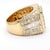 1990s 1990s 3 Carat Round & Baguette Diamond 14k Gold Mens Cluster Ring, Size 11 For Sale - Image 5 of 10