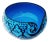 Boho Chic Handcrafted Greek Blue Ceramic Yarn Bowl For Sale
