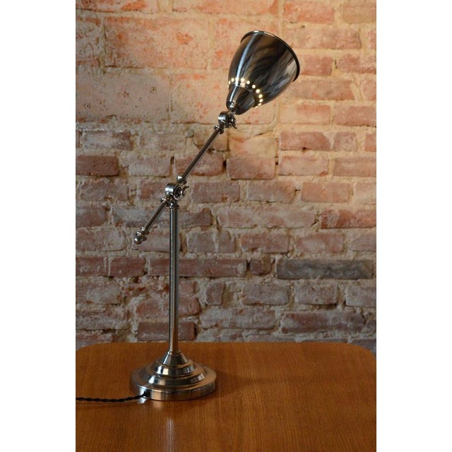 Silver Vintage Bauhaus Table Lamp in Chrome-Plated Steel, France, 1980s For Sale - Image 8 of 11