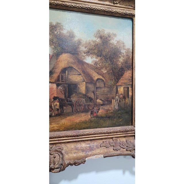 Late 19th Century Antique English Original Landscape Oil Painting Georgina Lara 19th Century Gold Frame For Sale - Image 5 of 12
