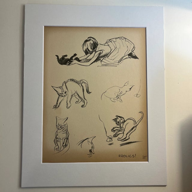 1930s 1930 Kitten Play Book Print For Sale - Image 5 of 5