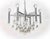 Gaetano Sciolari Chandelier in Glass and Chrome by Angelo Gaetano Sciolari, 1970s For Sale - Image 4 of 7