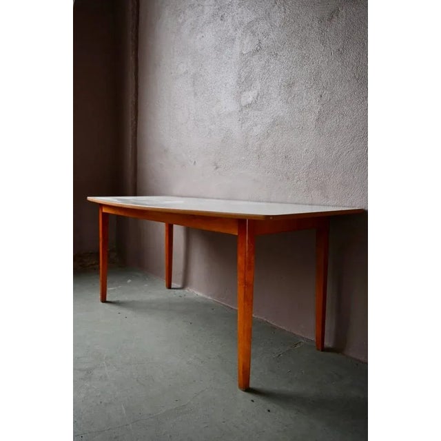Large Mid-Century Symmetrical Worktop Table, France, 1950s For Sale - Image 12 of 18