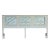 White Faux Bamboo Fretwork King Headboard with Mirrored Back For Sale - Image 10 of 10